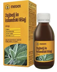 Sirup Medex, žajbelj in islandski lišaj, 150 ml